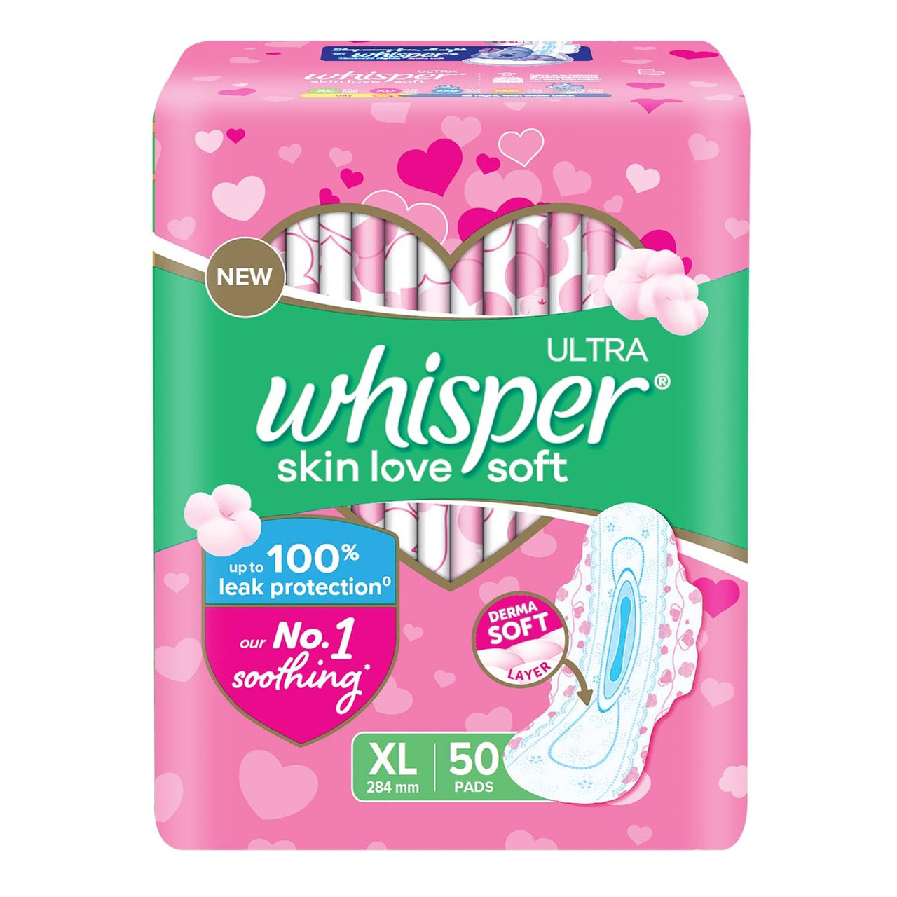 Whisper Ultra Nights Sanitary Pads XXXL Wings 10 Pieces Pack