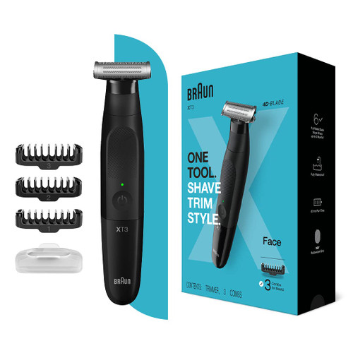 Braun Series XT3 – One Blade Beard Trimmer, Shaver and Electric Razor for Men from Gillette, One Tool for Stubble, Moustache, XT3100
