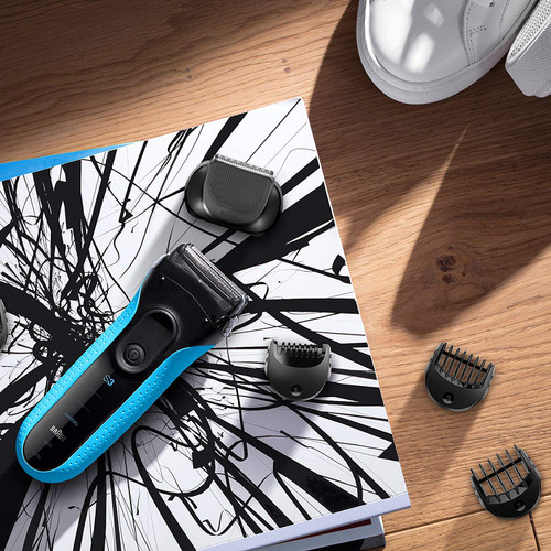 Braun Series 3 Shave&Style 3010BT 3-in-1 Electric Wet & Dry Shaver with Precision Trimmer & 5 Comb Attachments
