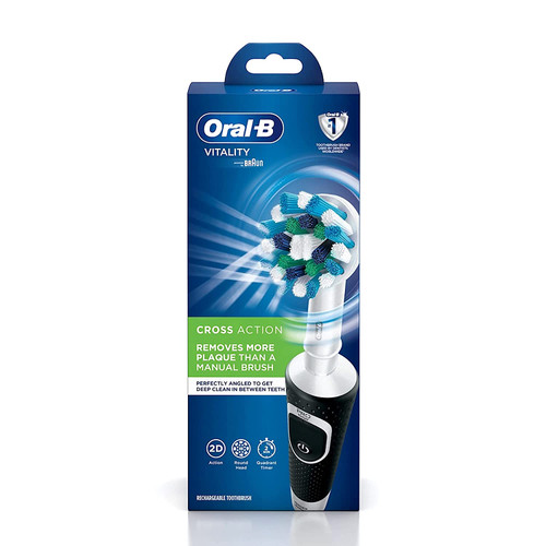 Oral-B Vitality 100 Black Criss Cross Electric Rechargeable  Toothbrush Powered By Braun
