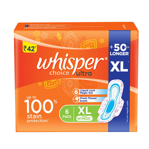 Whisper Choice Ultra XL (6 Count) - Pack of 2