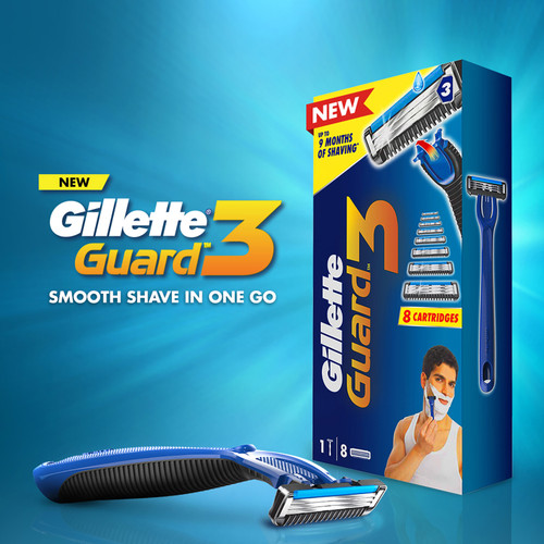 Gillette Guard 3 – Single Razor with 8 Blades Pack