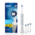 Oral B Vitality 100 White Criss Cross Electric Rechargeable Toothbrush Powered By Braun & Oral B CrossAction Power Toothbrush Replacement Head (Soft)