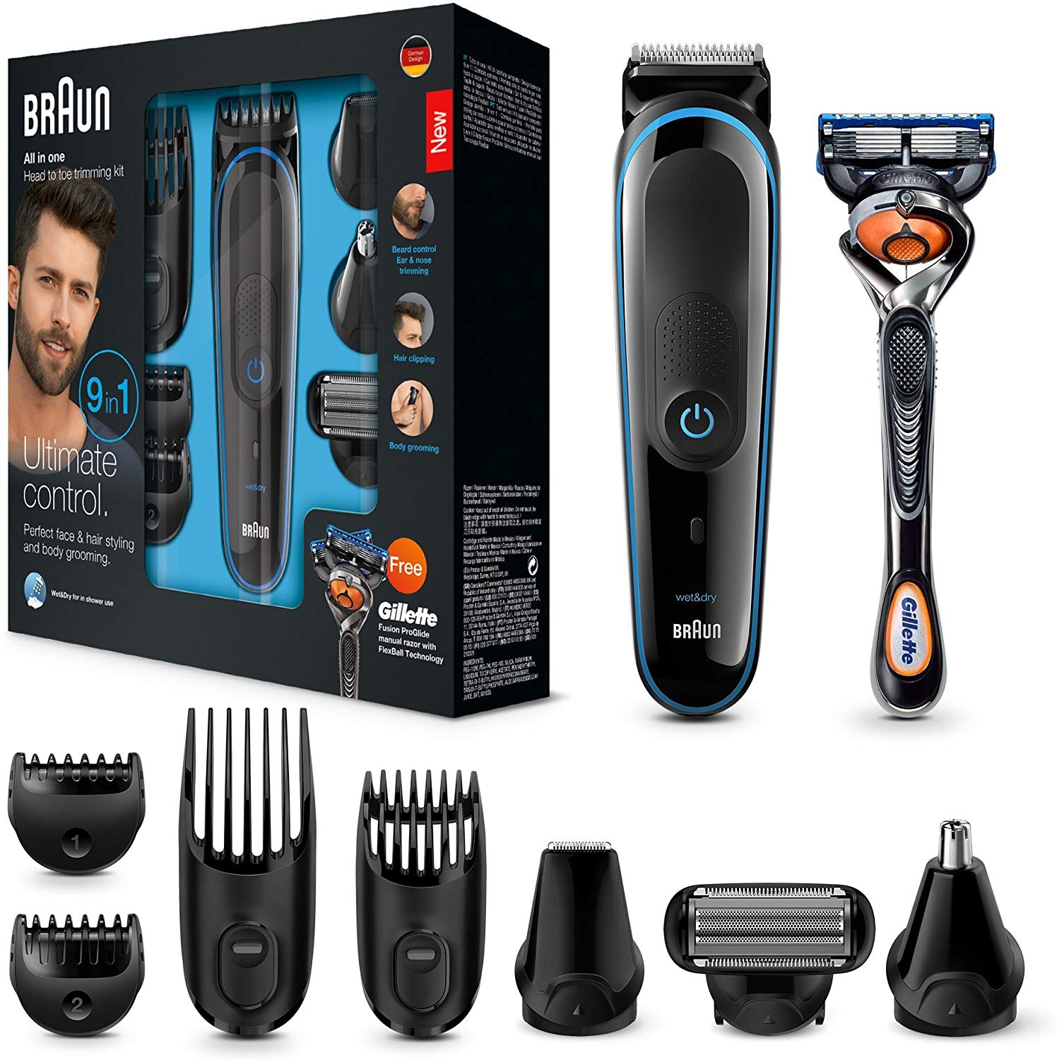 braun face & body trimming kit