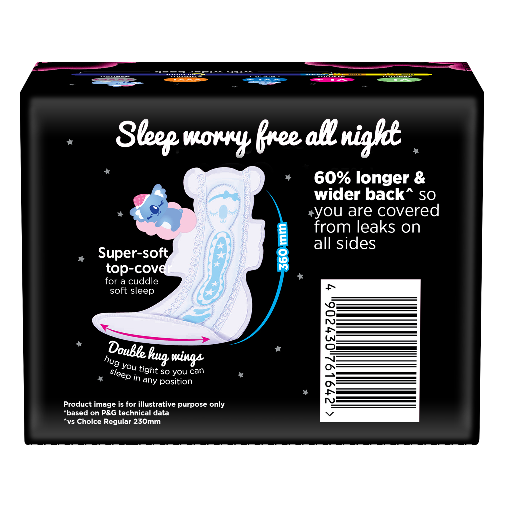 Whisper Bindazzz Nights Sanitary Pads - XL, Longer & Wider Back, Stops  Leakage 27 pcs: Customer Reviews & Ratings - bigbasket