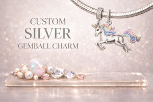 Custom Silver Gemball Charms