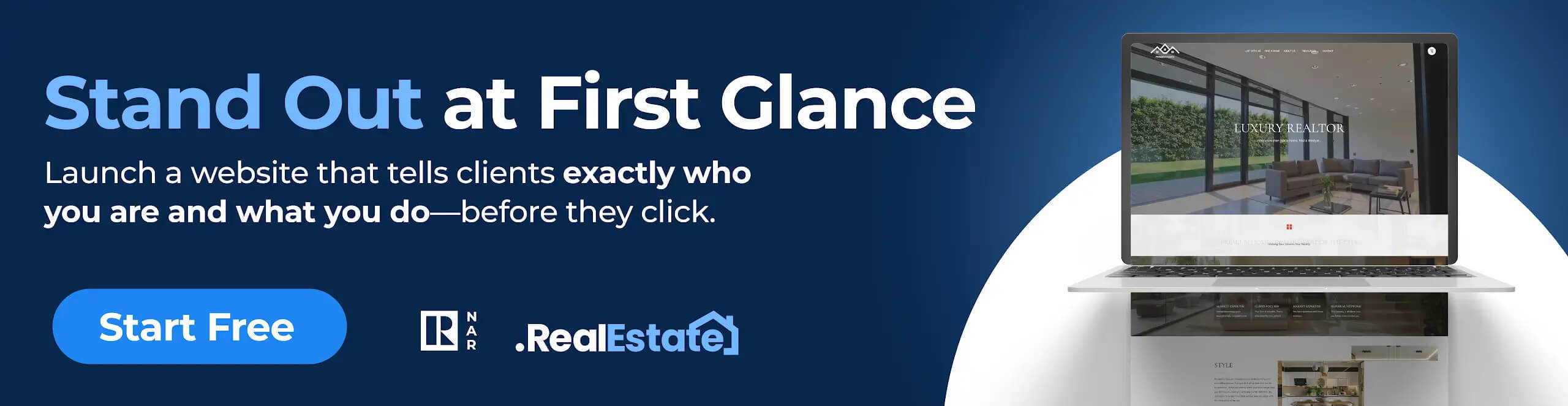 Get your .realestate or .realtor website today!