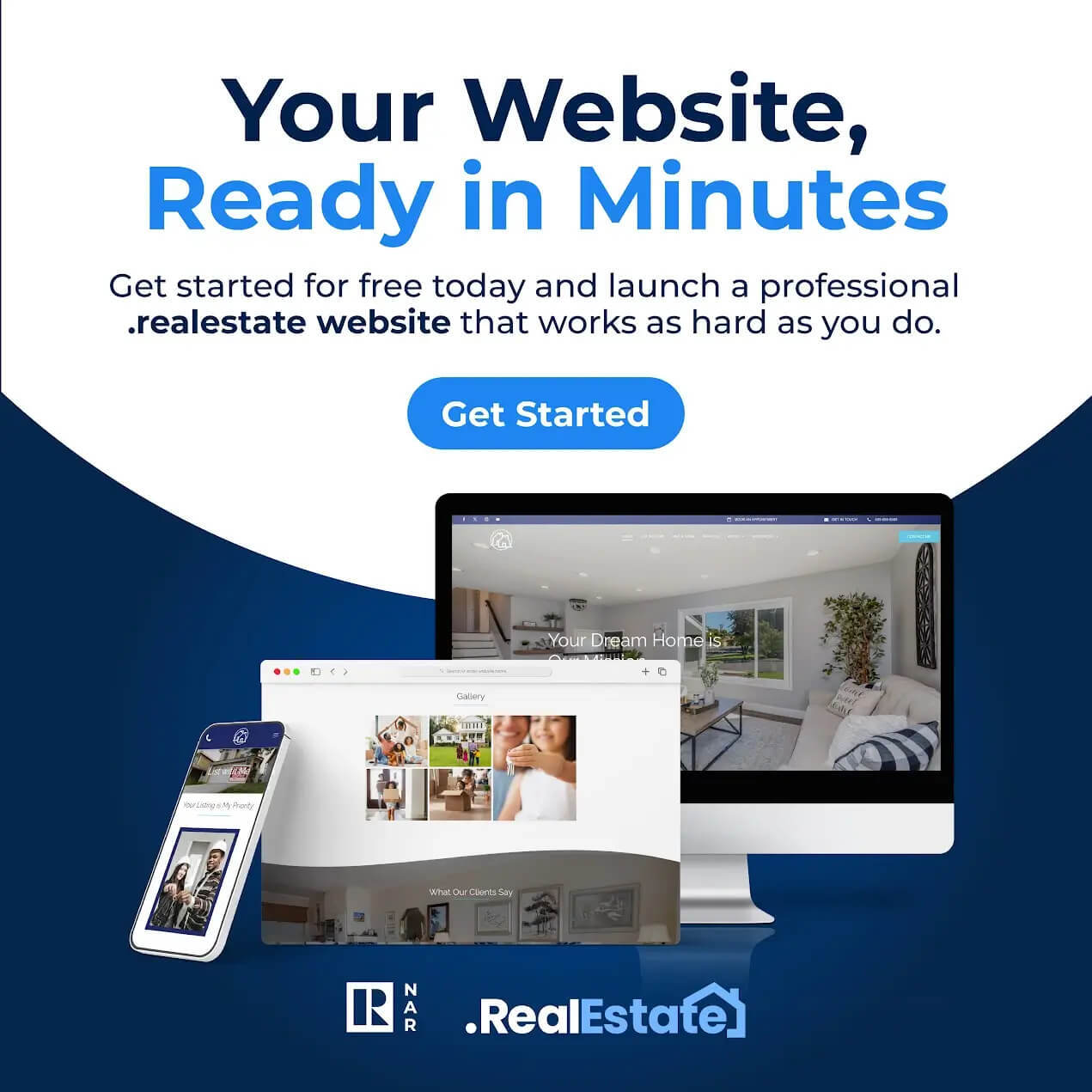 Get your .realestate or .realtor website today!