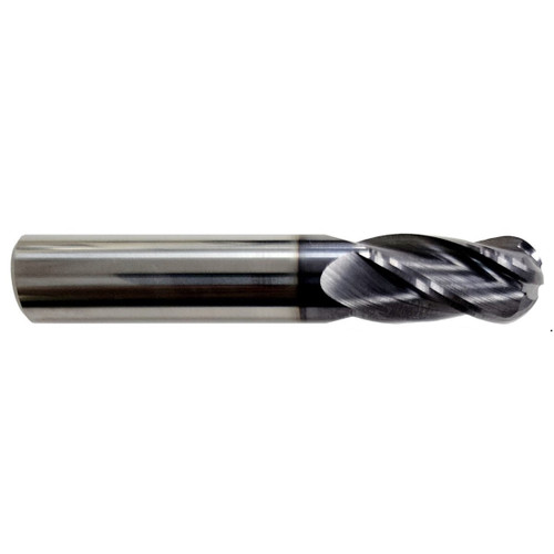 3/16" 4FL STUB BALL - TiALN