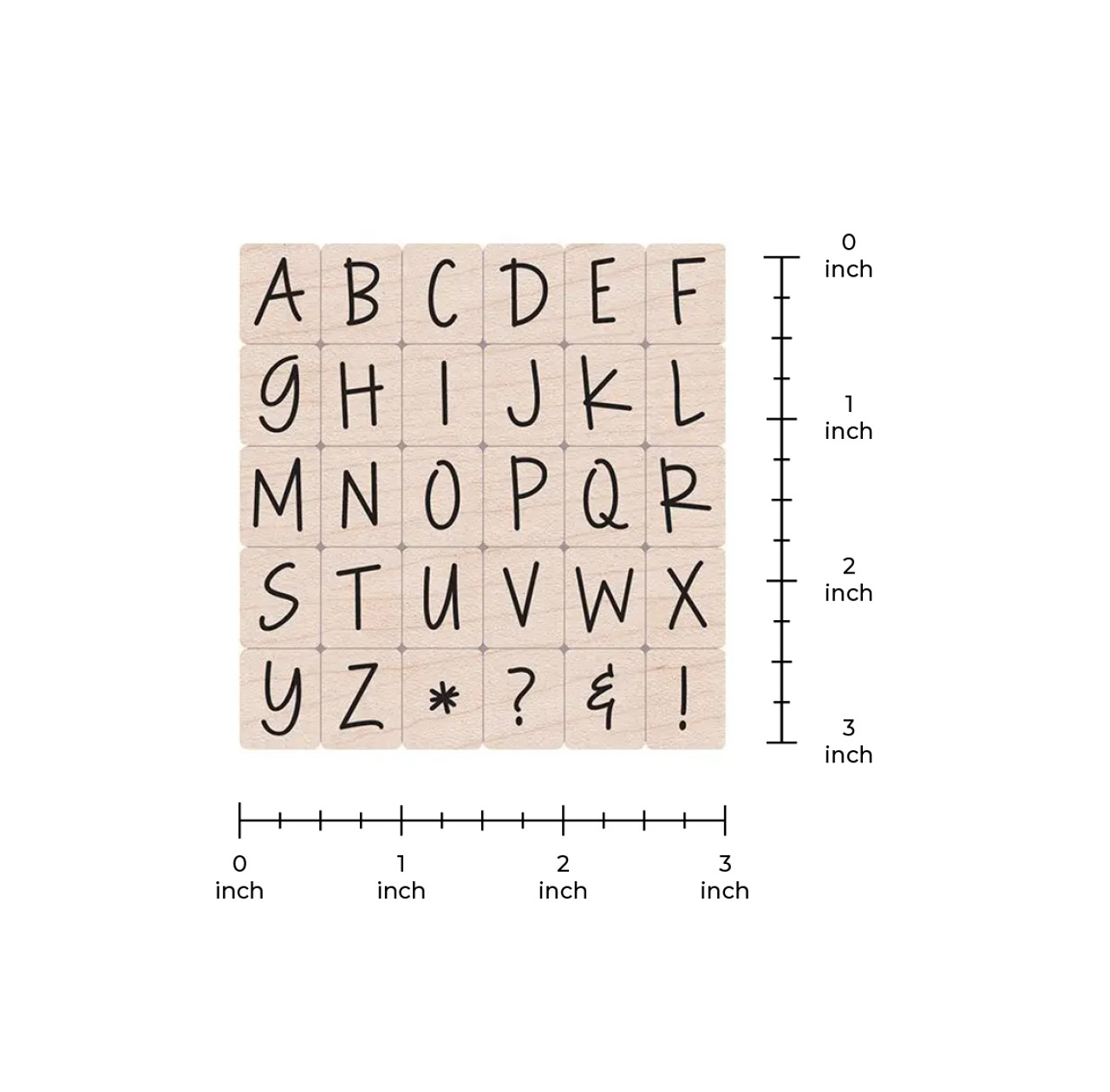 Happy Uppercase Alphabet - Hero Arts Mounted Rubber Stamp Set