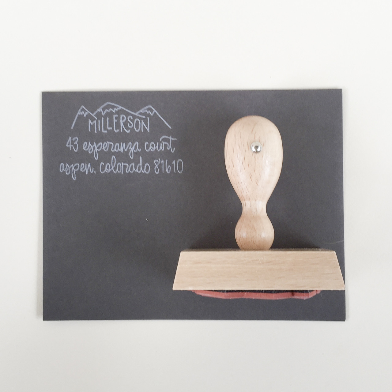 Mountains Address Stamp By Paper Sushi