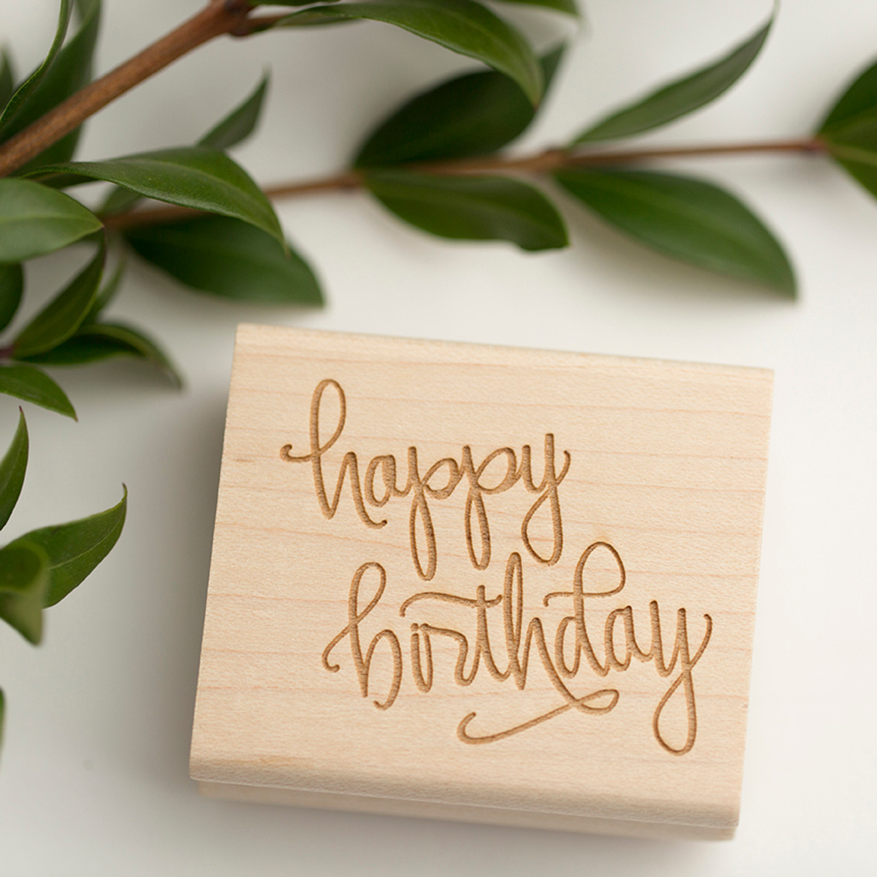 happy birthday Rubber Stamp~Birthday Stamps~Birthday Saying or Wishes~Card  Making~Mountainside Crafts Rubber Stamps (14-31)