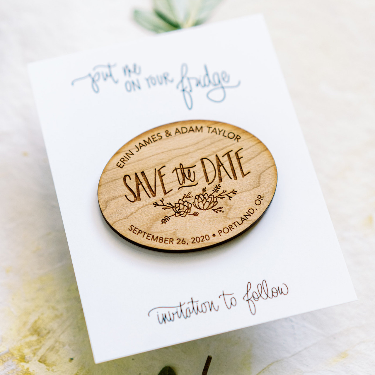 Save the Date Magnets - Geometric Circle (Set of 10)
