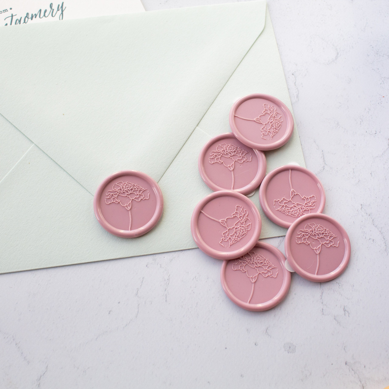 Printable Envelope Seal, Monogram Seal Stickers, Round Envelope