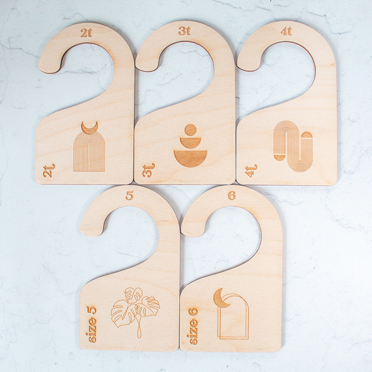 MTFun 8Pcs Wooden Baby Closet Dividers Baby Closet Size Divider