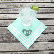 DIY Stamped Cocktail Napkins