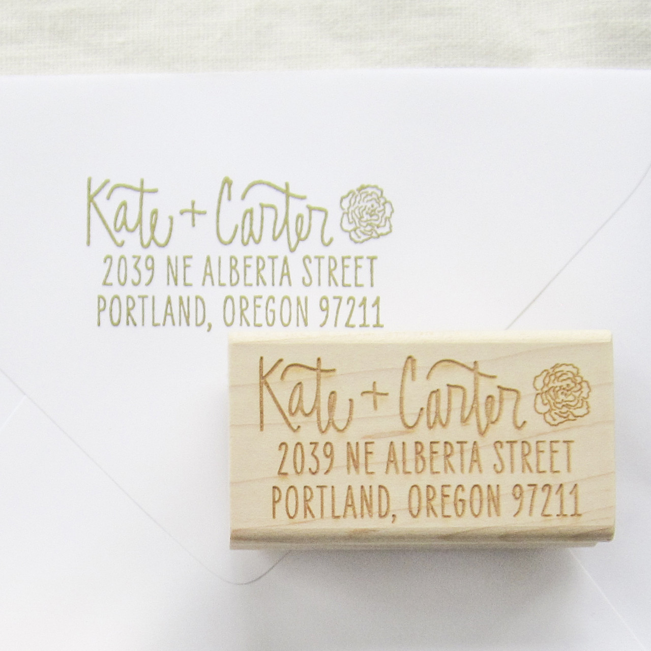 Art Deco Address Stamp by Paper Sushi