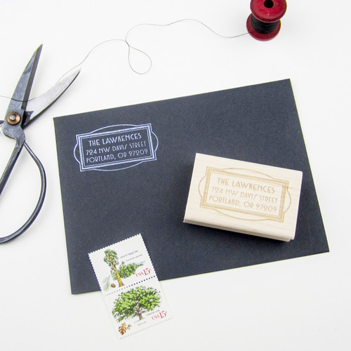 Art Deco Address Stamp by Paper Sushi