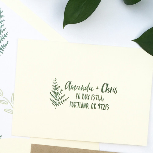 Fern address stamp by Paper Sushi #addressstamp #snailmail