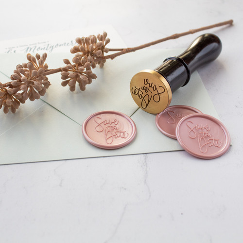 Save the Date wax seal #savethedate #waxseal by Paper Sushi