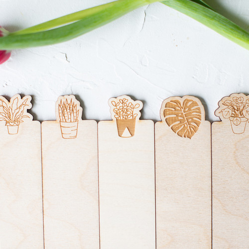 Birch plant bookmarks by Paper Sushi