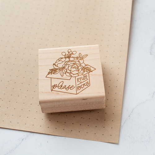 Floral reuse and recycle stamp by Paper Sushi