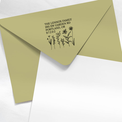 Garden Bee address stamp by Paper Sushi