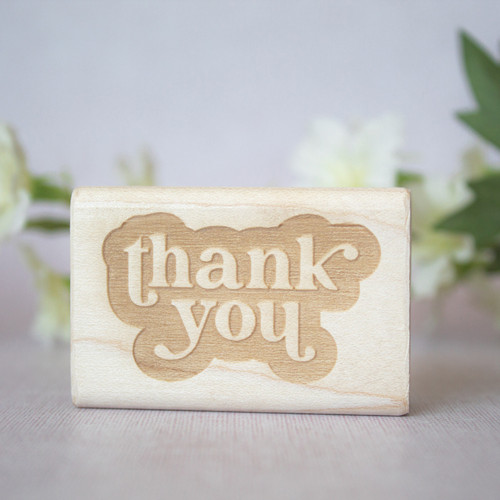 Retro thank you stamp by Paper Sushi