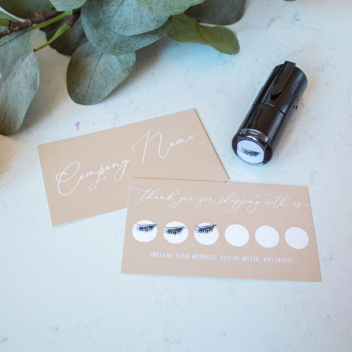 Personalized loyalty cards with custom loyalty card stamp by Paper Sushi.