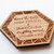 Real wood geometric hexagon Save the Date magnets by Paper Sushi