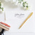 Hand lettered custom address stamp by Paper Sushi