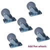 High quality Colson caster wheels offer smooth gliding for up to 50 lbs per wheels.