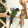 Packed with colorful palm strips, the crafted bird toy is tightly braided and shaped like a fire cracker ready to expose!  It will give hours of challenge for your bird to break it down! Packed with colorful palm strips, the crafted bird toy is tightly braided and shaped like a fire cracker ready to expose!  It will give hours of challenge for your bird to break it down!