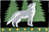 Jellybean colorful area rug, accent mat, howling wolf, green, grey and black color Jellybean colorful area rug, accent mat, howling wolf, green, grey and black color