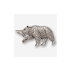 Ursus arctos, 2.4" wide X 1.3" tall. This handsome Pewter Brown Bear and Salmon Drawer Pull (facing left) is ready to serve as both cabinet hardware and sculpture. The Harris collection of Drawer Pulls is a distinctive line of wildlife, Western and outdoor accents for the kitchen, shop, cabin or workplace.