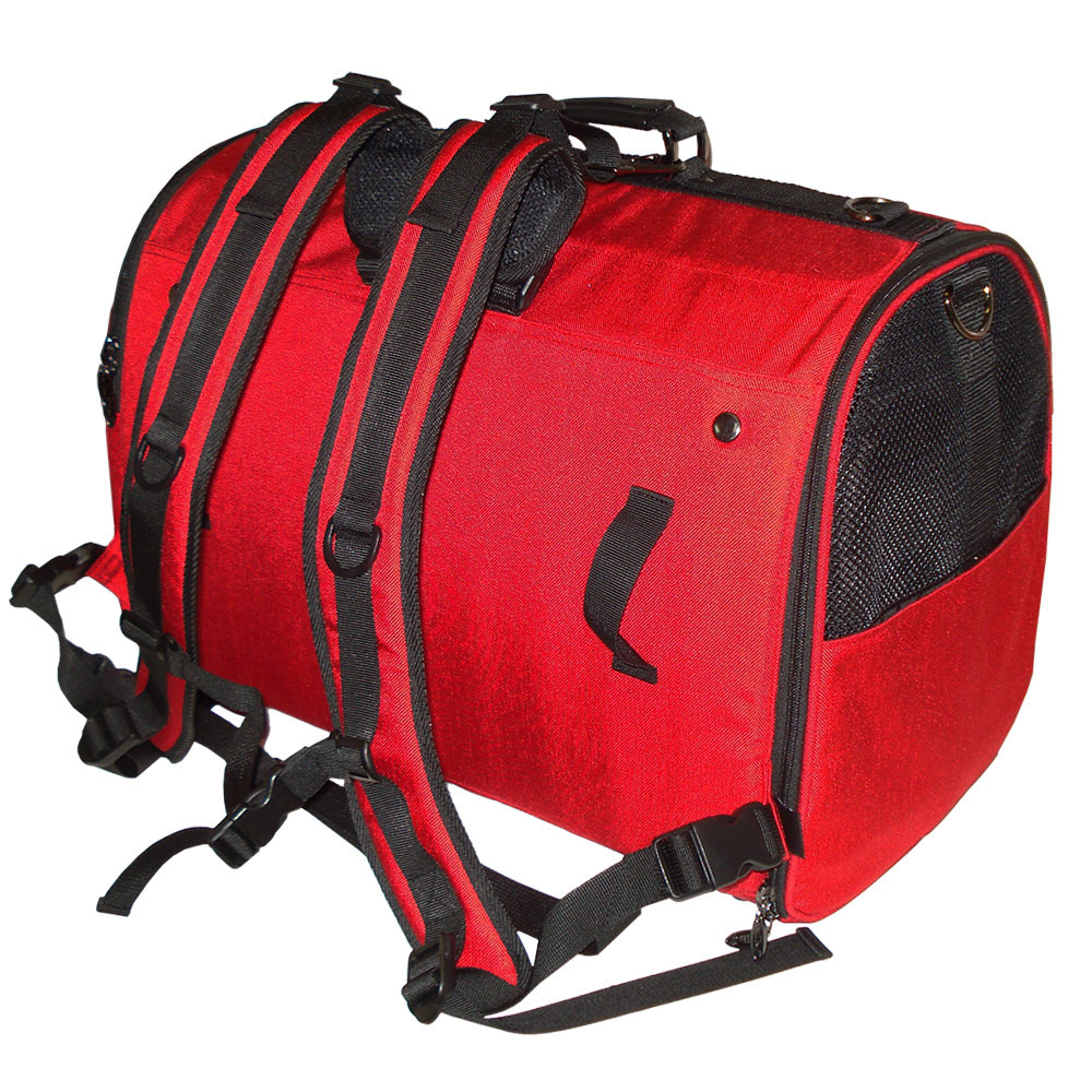 Backpack Pet Carrier for Two 8.5 lbs Pomeranians named Johnny Carson