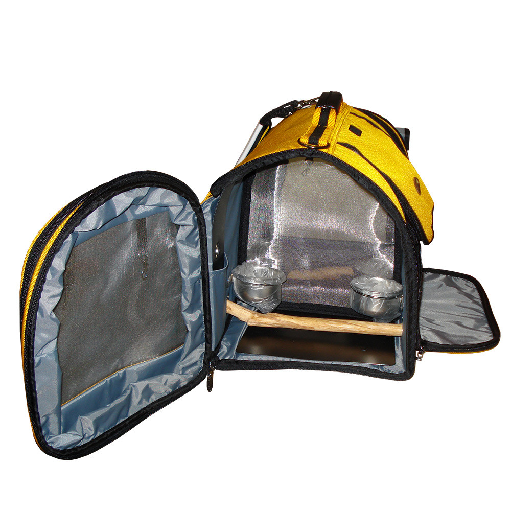 Expandable Bird Airline Carrier for a Nanday and a Green Cheek Conure