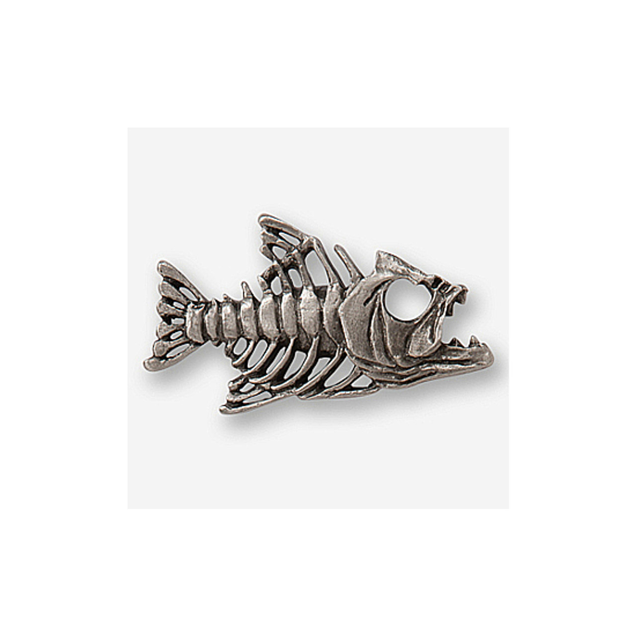 Fine Pewter Drawer Pulls - Bony Fish Skeleton