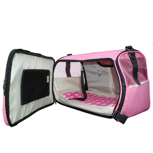 Backpack Pet Carrier expandable into a motel for a 30 lb. French bull dog flying first class ...