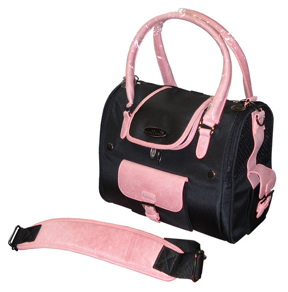 Sharp Pet Carrier in Black and pink with great Contrast for a small dog