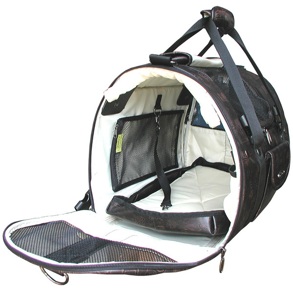 Backpack Pet Carrier with Light Interior Color for a Bichon Frise with Motion Sickness-Small