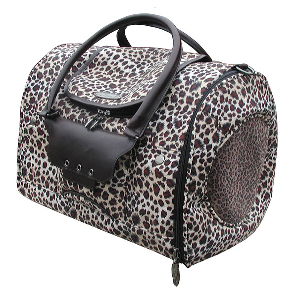 Pet Carrier in popular leopard print and a round shape Pet Carrier in popular leopard print and a round shape