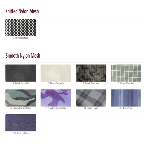 Different types of mesh fabrics