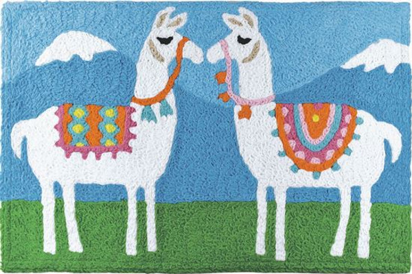 Jelly Bean® Washable Accent Mat/Rug - Tassled Llamas Jelly Bean® Washable Accent Mat/Rug - Tassled Llamas