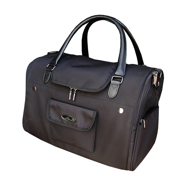 Classic Pak-o-pet - Black with Leather trims - medium size