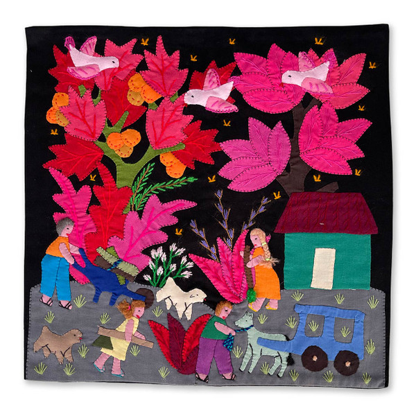 Hand Applique Pillow/Cushion Cover - Daddy's Home