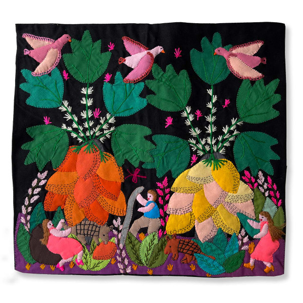 Hand Applique Pillow/Cushion Cover - Harvest Time II Hand Applique Pillow/Cushion Cover - Harvest Time II