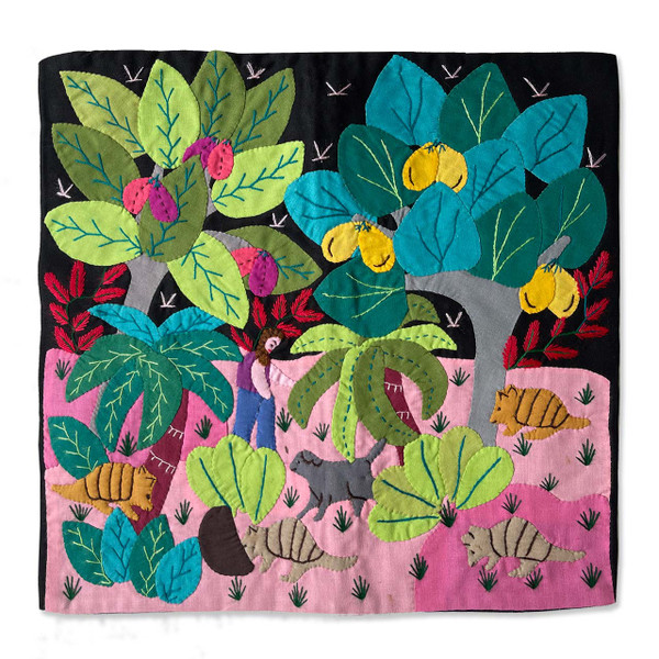 Hand Applique Pillow/Cushion Cover - Creatures of Nature Hand Applique Pillow/Cushion Cover - Creatures of Nature