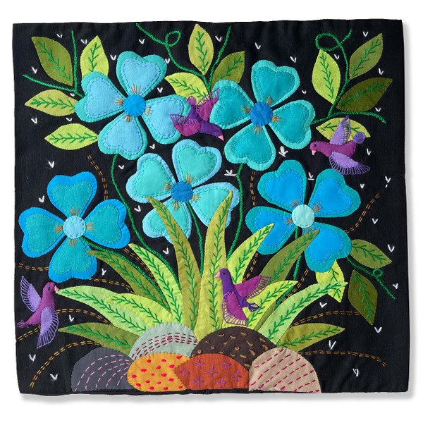 Hand Applique Pillow/Cushion Cover - Parrot Garden Hand Applique Pillow/Cushion Cover - Parrot Garden