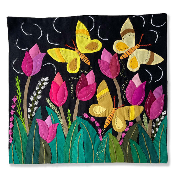 Hand Applique Pillow/Cushion Cover - Butterfly Field Hand Applique Pillow/Cushion Cover - Butterfly Field